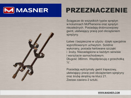 ŚCIAGACZ DO SPRĘŻYN 380MM