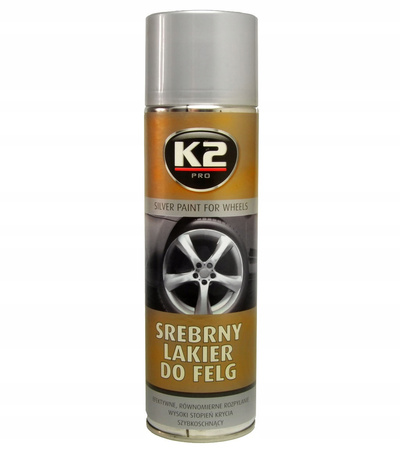 K2 LAKIER DO FELG SREBRNY